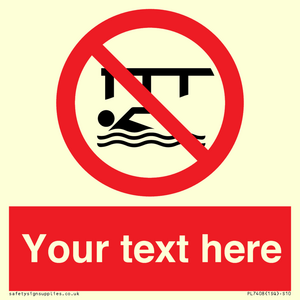 Custom Do not swim in the vicinity of piers